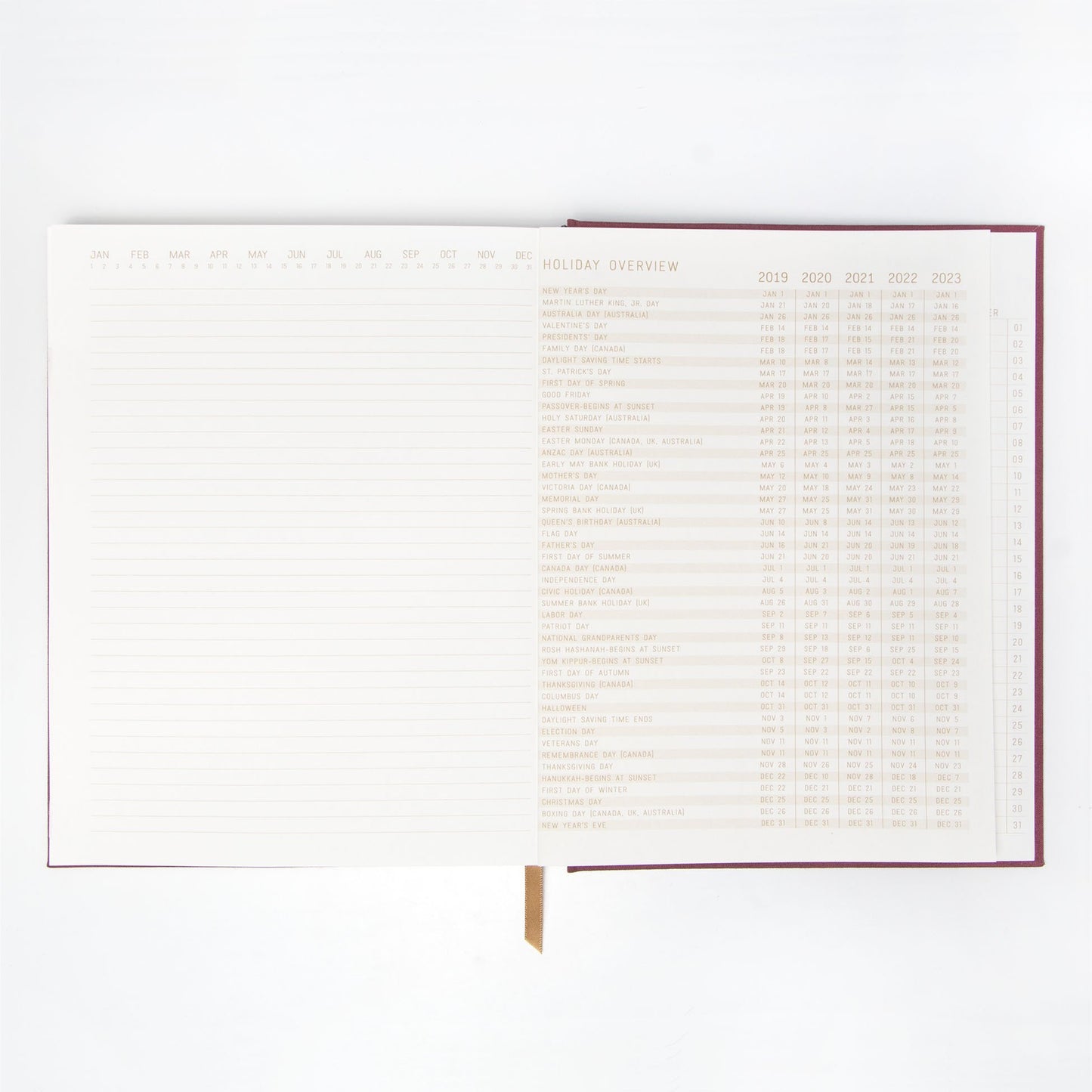 LINEAR CLOTH JOURNAL | BURGUNDY LINEAR CURVES "THOUGHTS"