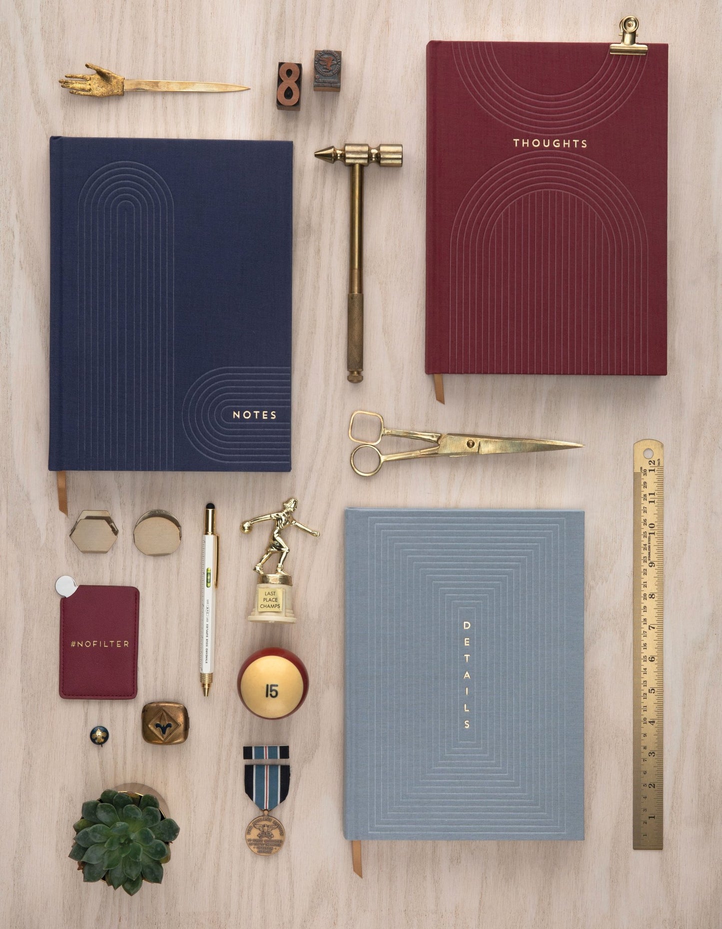 LINEAR CLOTH JOURNAL | BURGUNDY LINEAR CURVES "THOUGHTS"