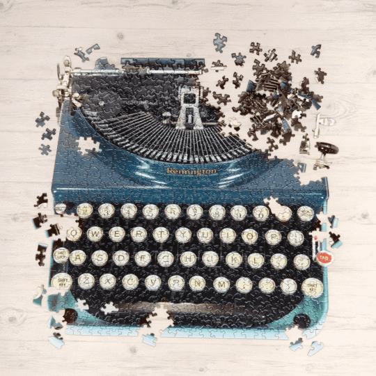 Vintage Typewriter 750 Piece Shaped Jigsaw Puzzle
