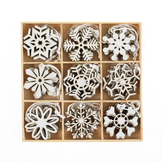 Set of 36 Glittered Mini Snowflake Ornament