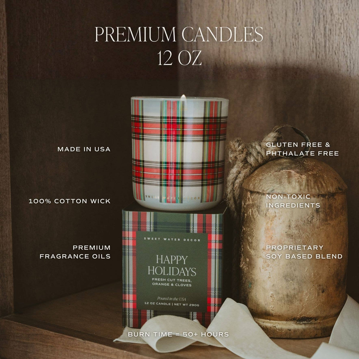Sweet Water Decor - *NEW* Warm and Cozy 12 oz Boxed Soy Candle - Christmas Gifts