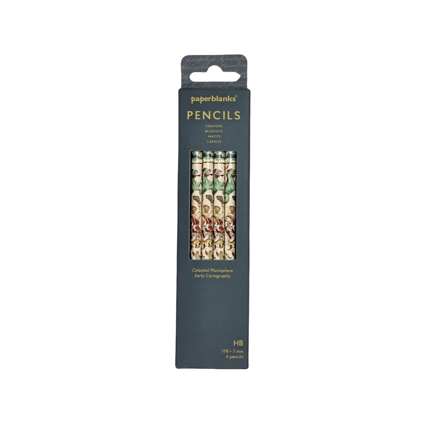 Paperblanks Celestial Planisphere 4-Pack Pencils