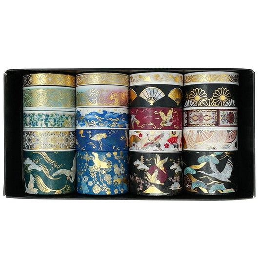 Wrapables.com - Wrapables Gold Foil Washi Tape in Gift Box Set for DIY Arts: Festive Cranes