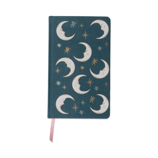 Cloth Covered Journal - Teal Moon
