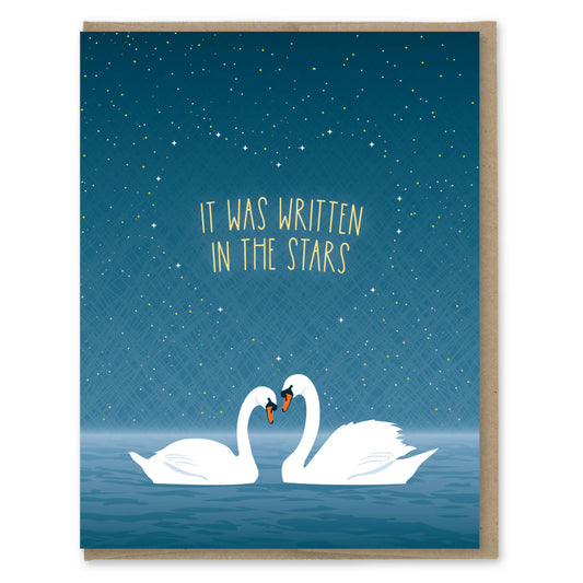 Modern Printed Matter - Written In the Stars Wedding or Engagement Card