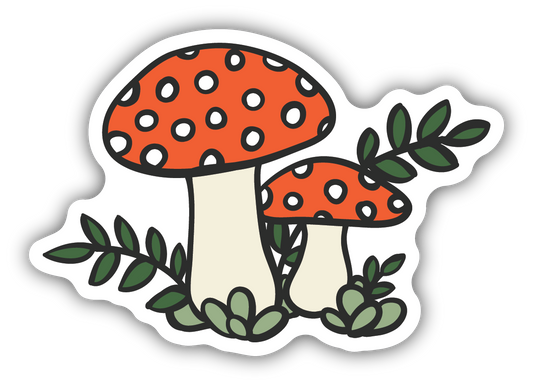 Red Mushrooms Sticker