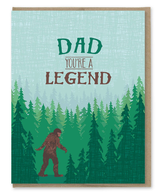 Sasquatch Legend Dad Card - Modern Printed Matter