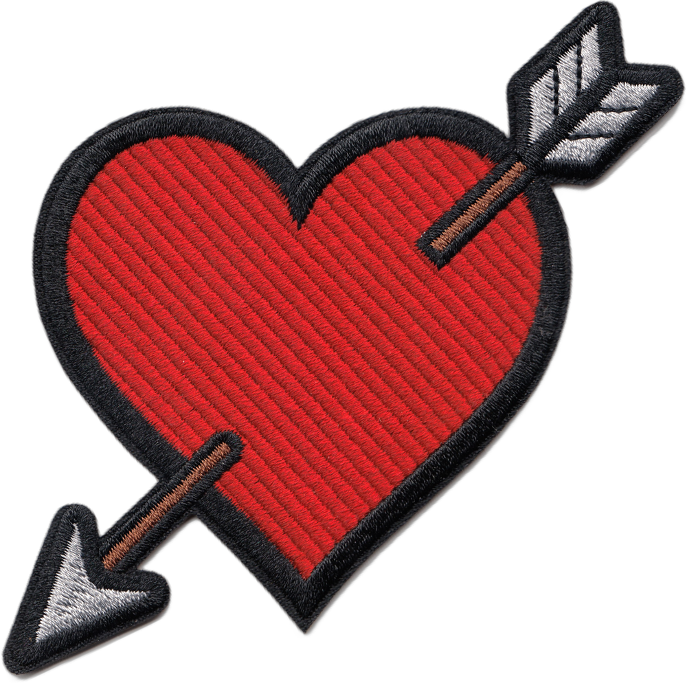 Square Deal Recordings & Supplies - Patch - Heart - Pierced By An Arrow