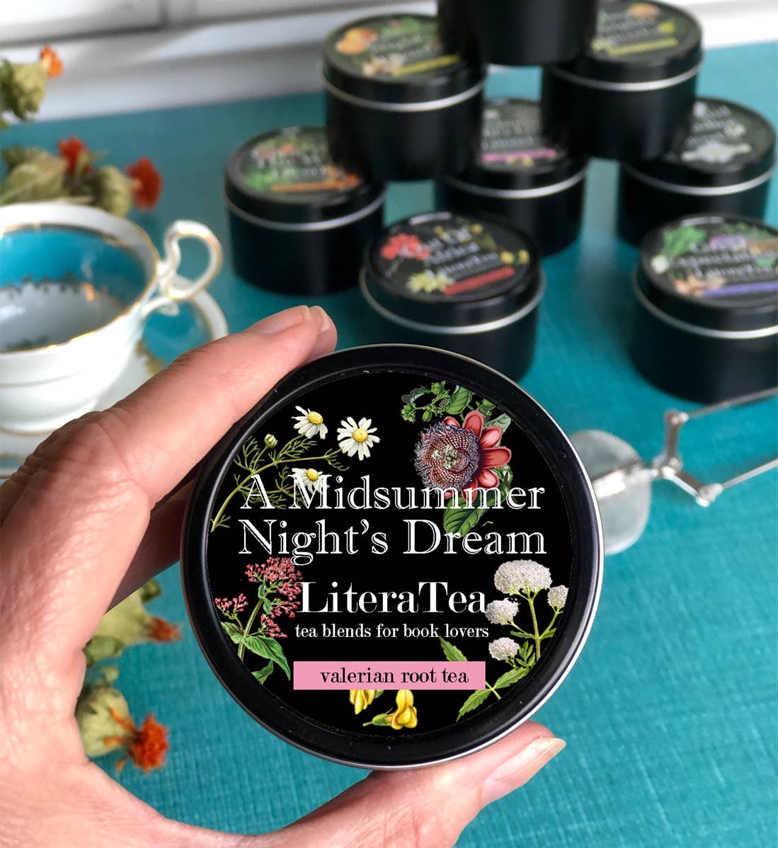 Fly Paper Products - A Midsummer Night's Dream Specialty Nighttime Tea: 12 Tea Bags in Tin Canister