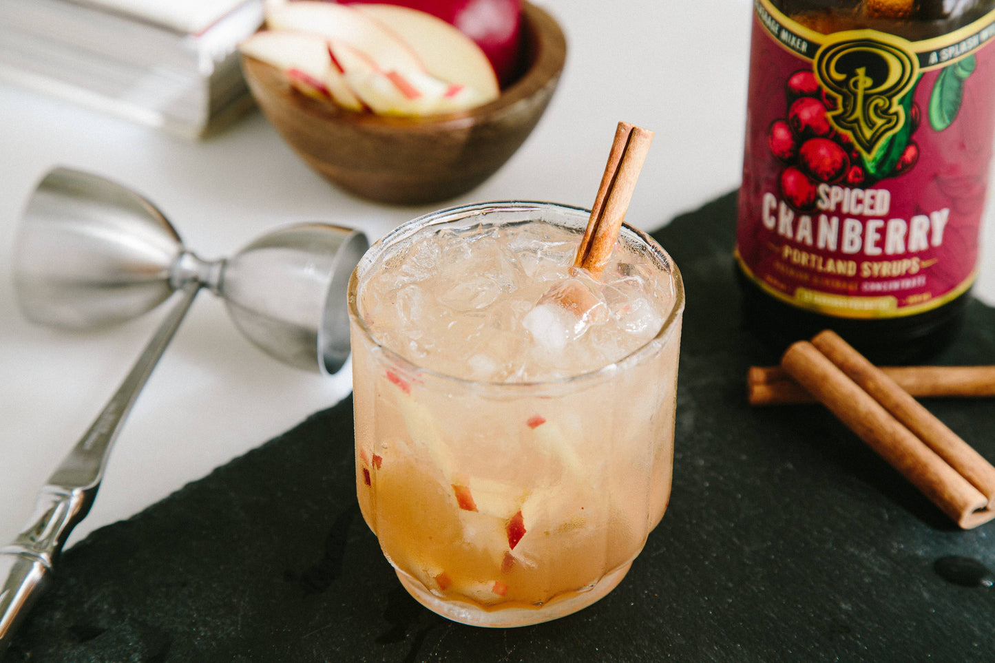 Portland Syrups - Spiced Cranberry Syrup 3.4oz - cocktail / mocktail drink mix