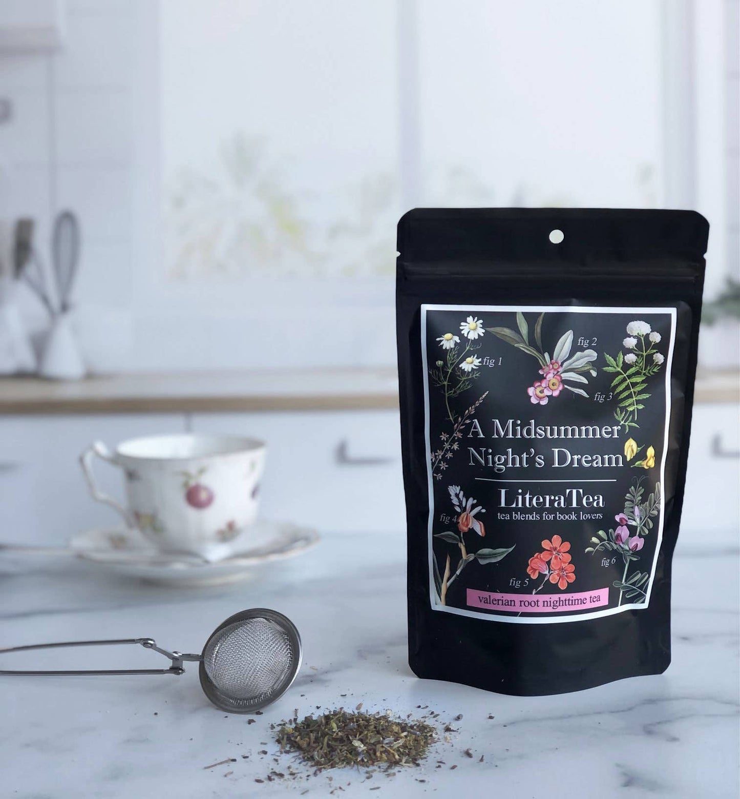 Fly Paper Products - A Midsummer Night's Dream Specialty Nighttime Tea: 12 Tea Bags in Tin Canister