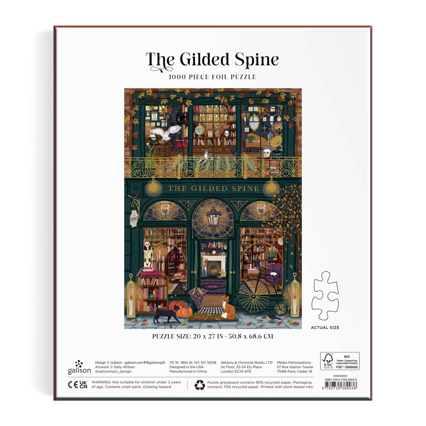 Chronicle Books - The Gilded Spine 1000 Piece Foil Puzzle