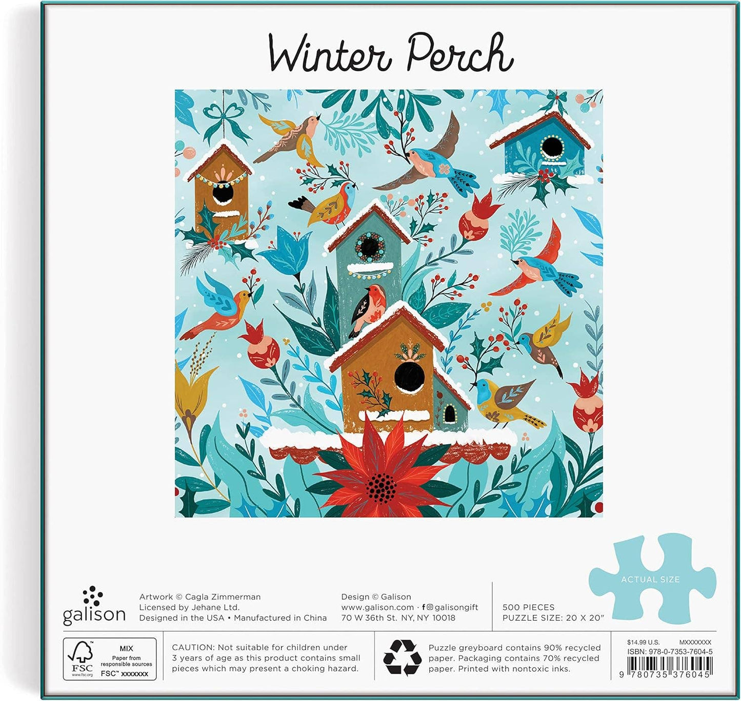 Chronicle Books - Winter Perch 500 Piece Puzzle