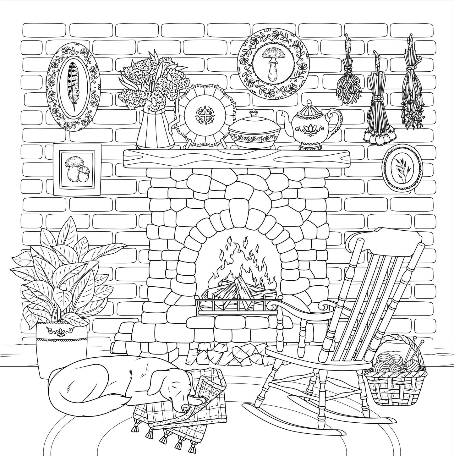 Peter Pauper Press - Cottagecore Adult Coloring Book