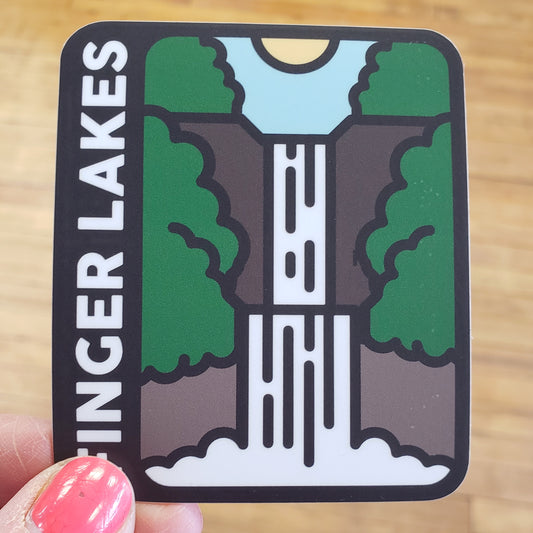 Finger Lakes Waterfall Sticker