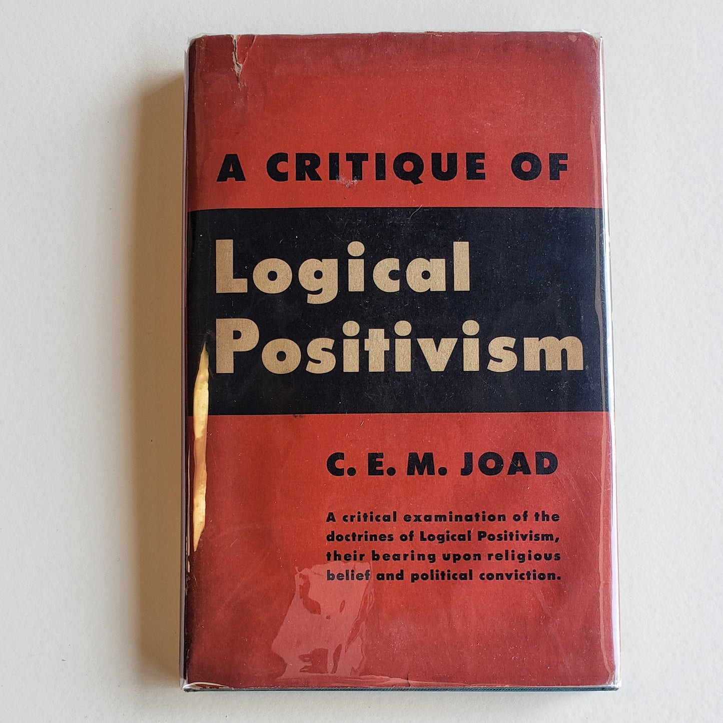 Vintage Book- A Critique of Logical Positivism by C. E. M. Joad (Philosophy)
