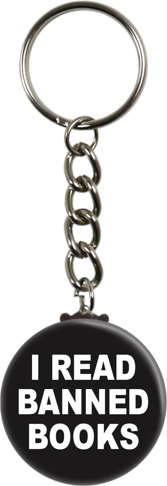 Square Deal Recordings & Supplies - Keychain - "I Read Banned Books"