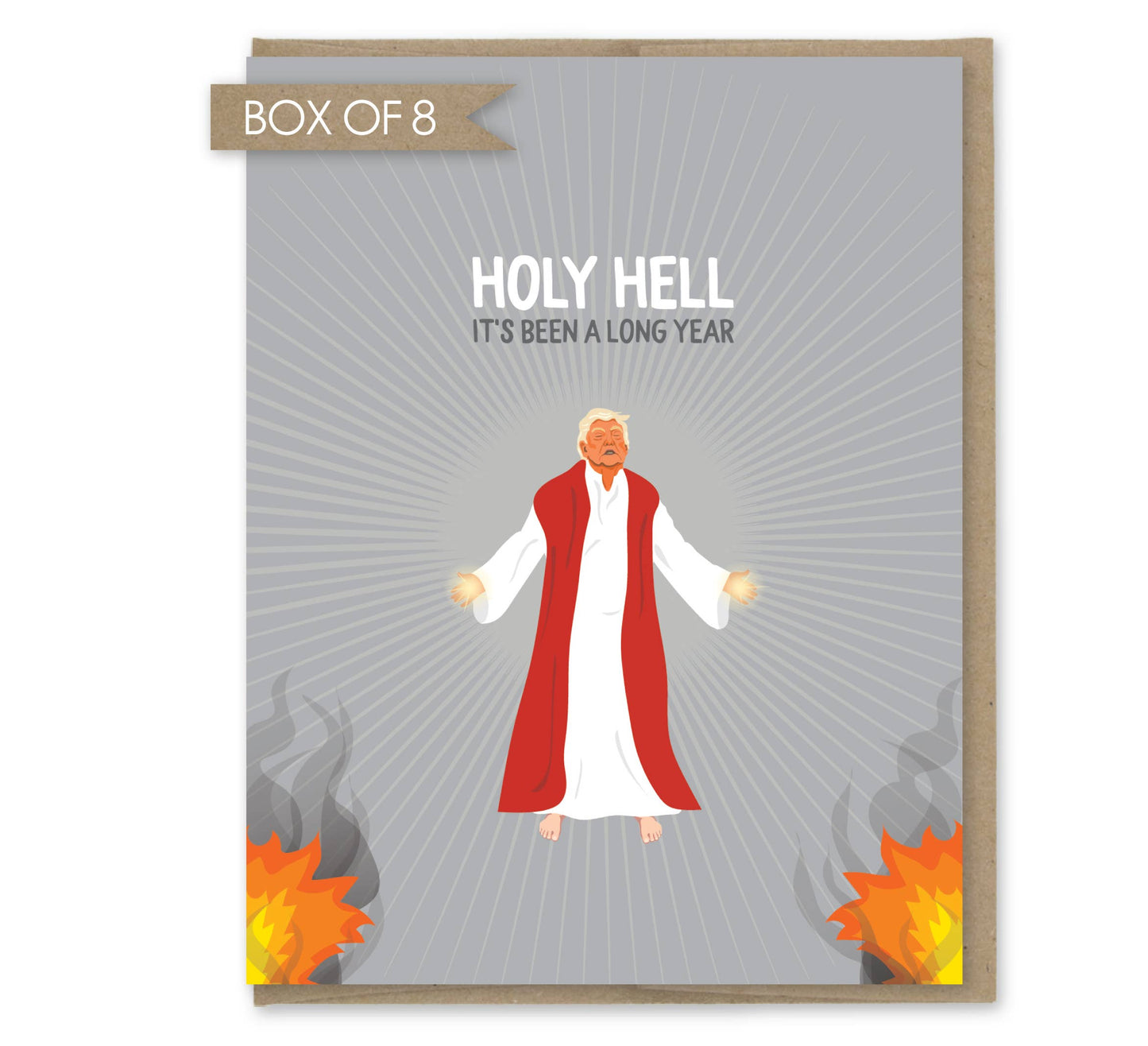 Modern Printed Matter - Holy Hell Trump "Dr" Long Year Card - Box of 8