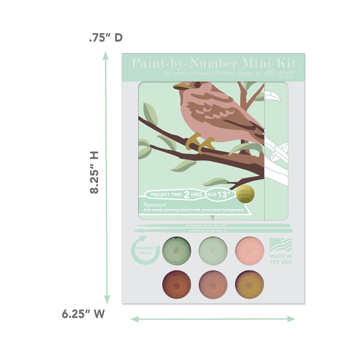 Sparrow MINI Paint-by-Number Kit