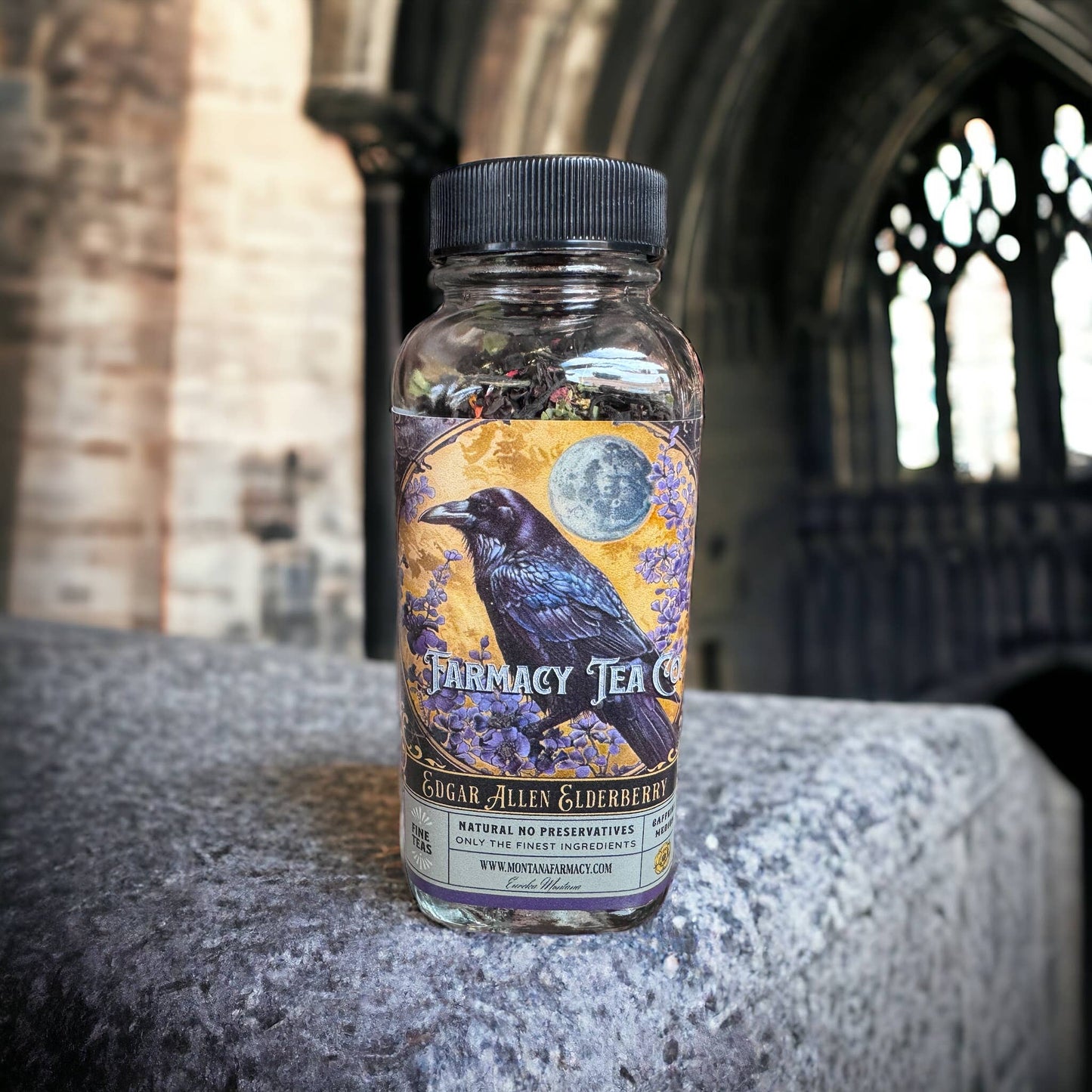 Montana Farmacy - Edgar Allen Elderberry Crow Raven Dark Academia Poet Tea