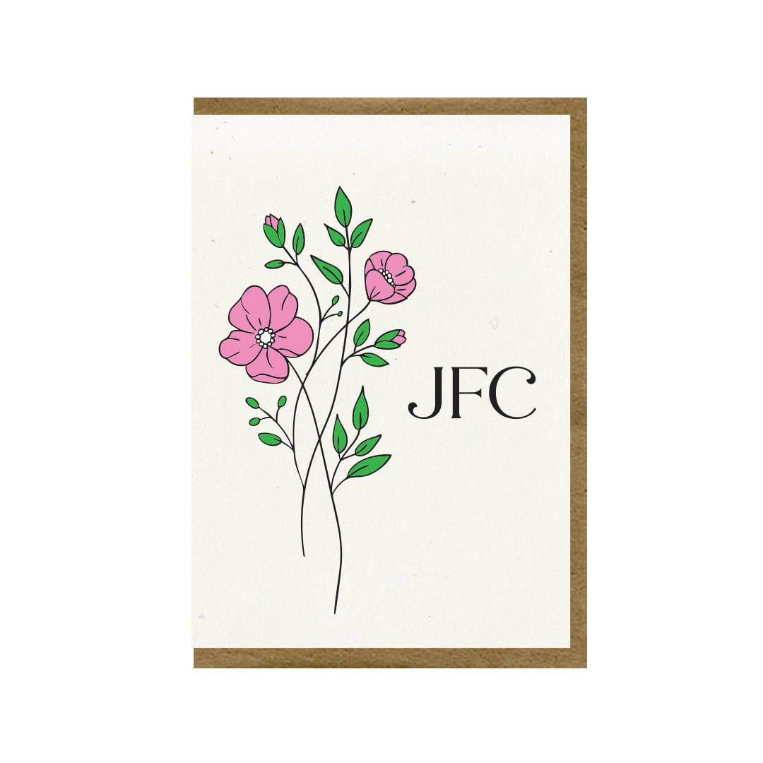 Lady Pilot Letterpress - JFC Flower Greeting Card