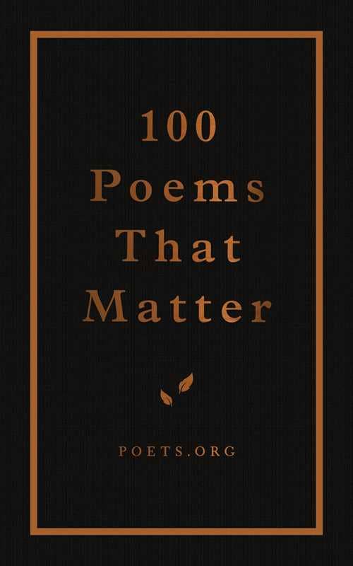 100 Poems That Matter by The Academy of American Poets: Hardcover