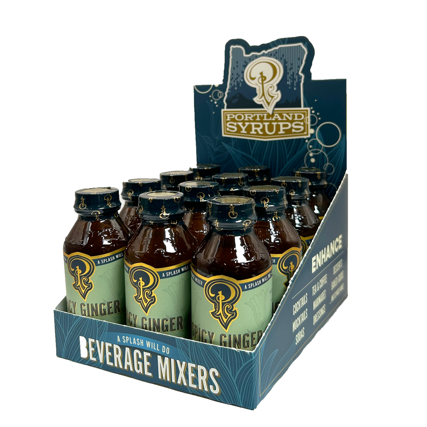 Portland Syrups - Spicy Ginger Syrup 3.4oz - cocktail / mocktail drink mixer