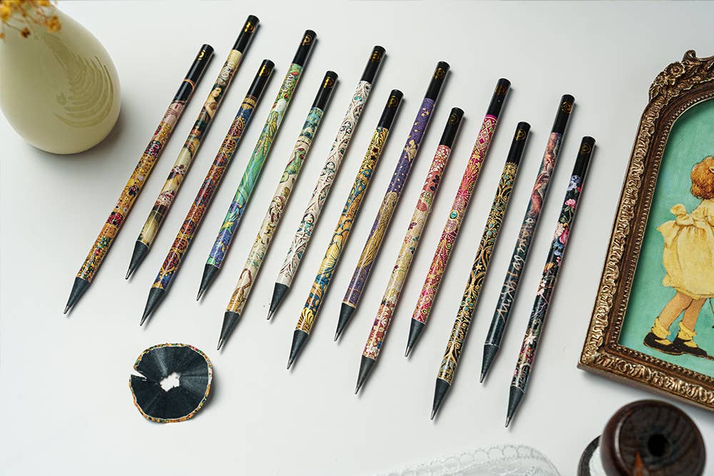Chronicle Books - Paperblanks Restoration The Queen's Binding 4-Pack Pencils