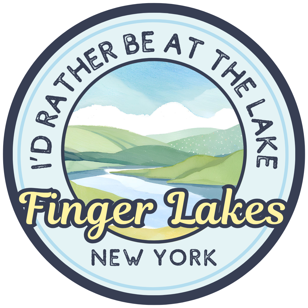 Lake Town Love - Rather Be at the Lake Daytime Sticker