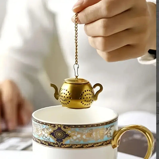 Golden Teapot Tea Infuser, Tea Drain, Tea strainer