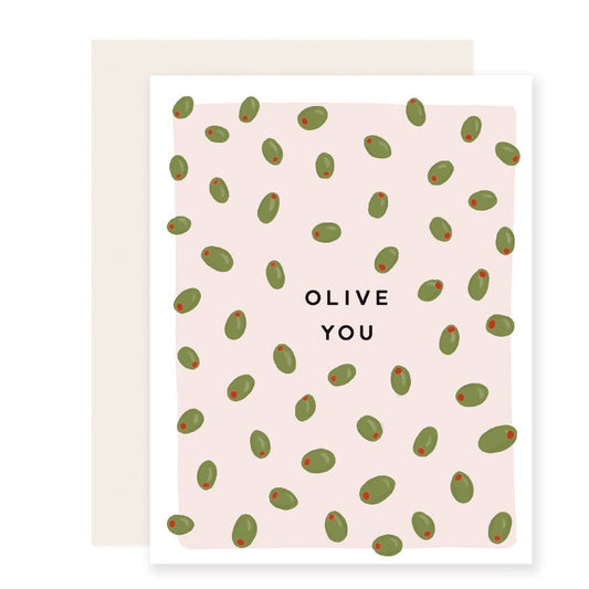 Slightly Stationery - Olive You Card | I Love You Card
