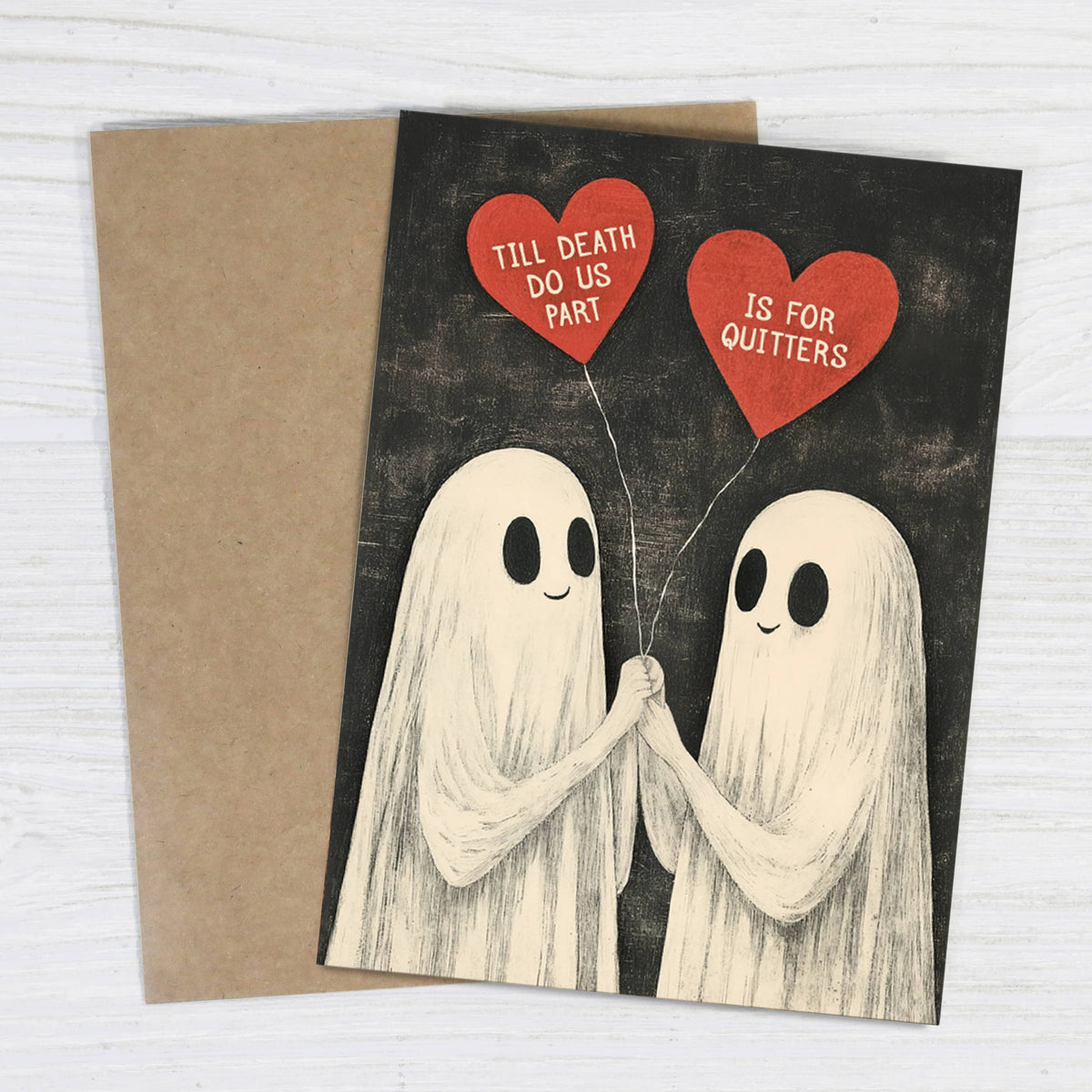 Bad Betty Greeting Co. - Till Death Do Us Part Is for Quitters - Relationship Card
