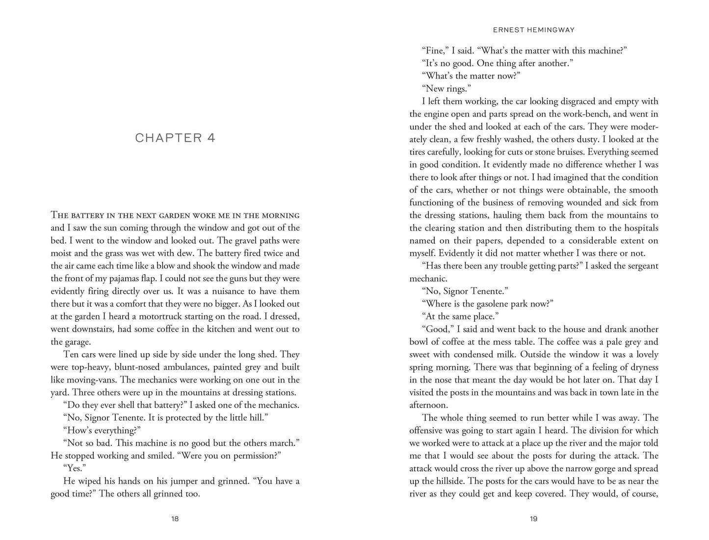 A Farewell to Arms by Ernest Hemingway