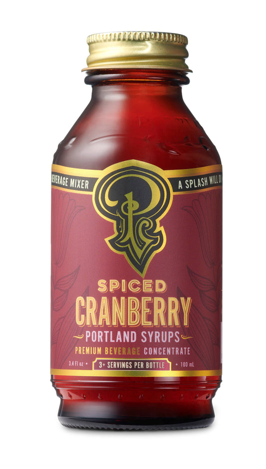 Portland Syrups - Spiced Cranberry Syrup 3.4oz - cocktail / mocktail drink mix