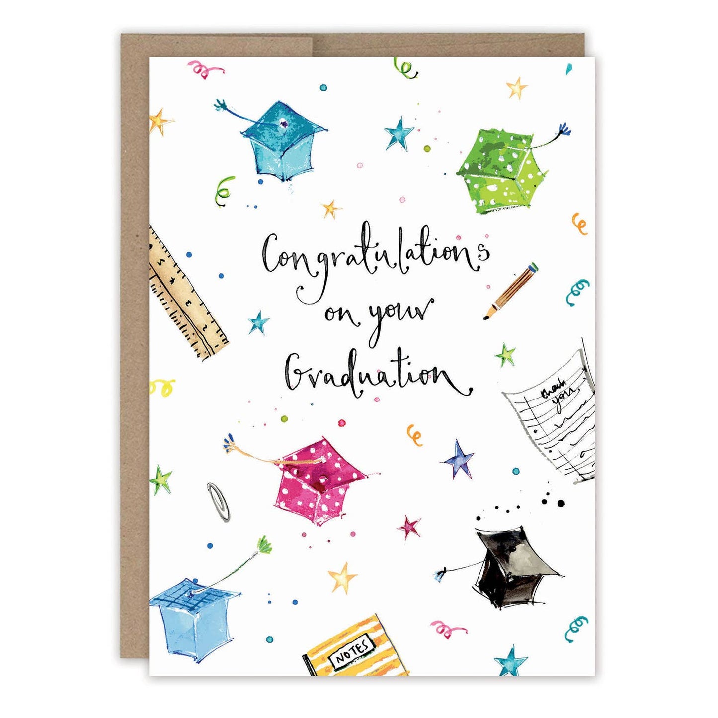 Festive Grad Hats Graduation Card - Biely & Shoaf