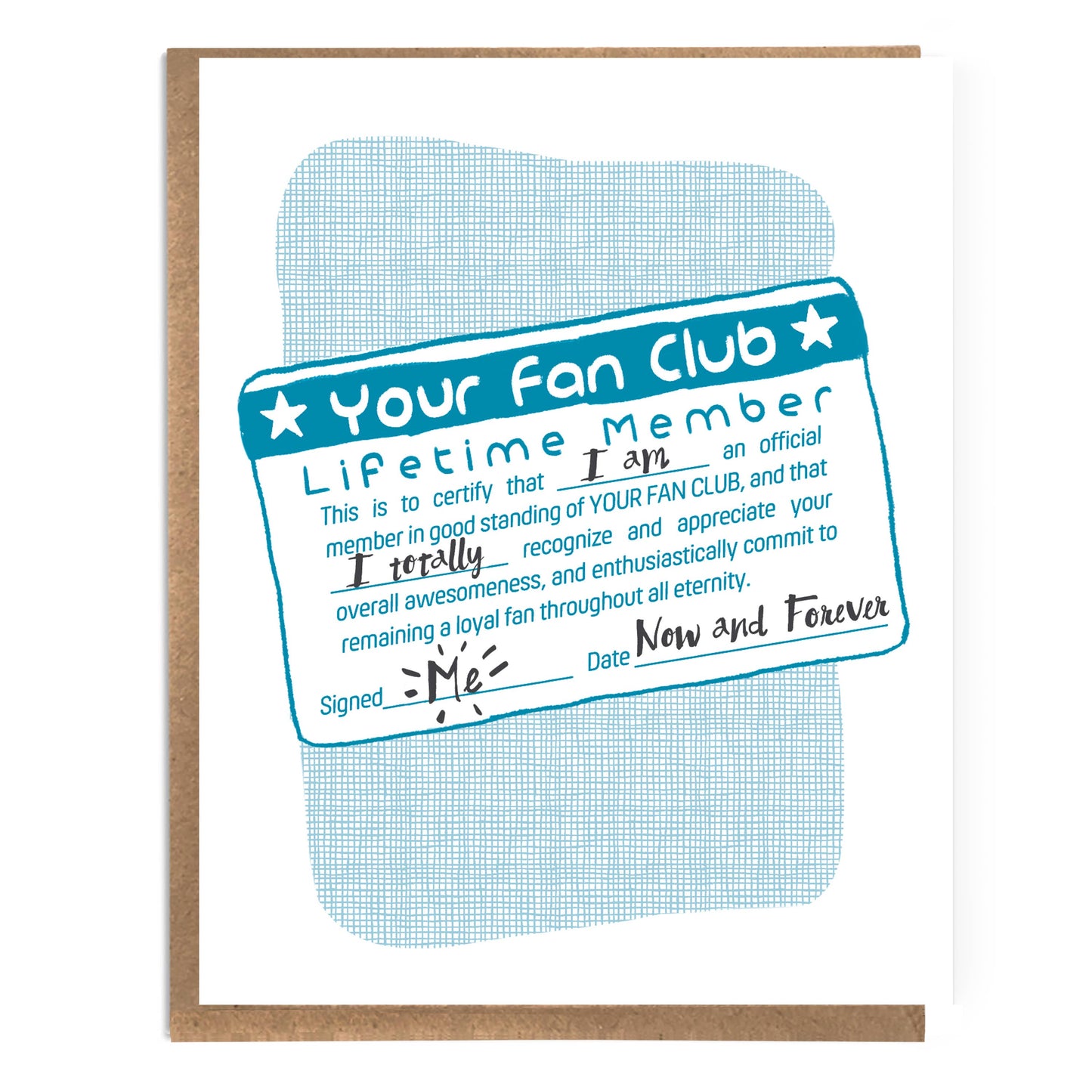 A Zillion Dollars - Your Fan Club: Lifetime Member Cute Thank You; Friendship C0565 - Stomping Grounds