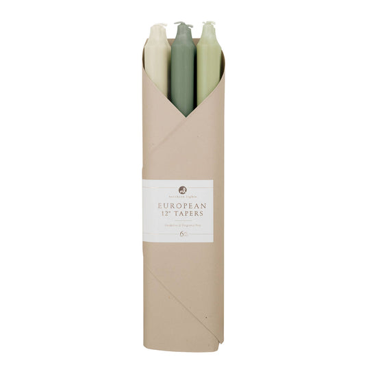 12" Taper Combo Candle Gift Set: Cottage Vines - Northern Lights