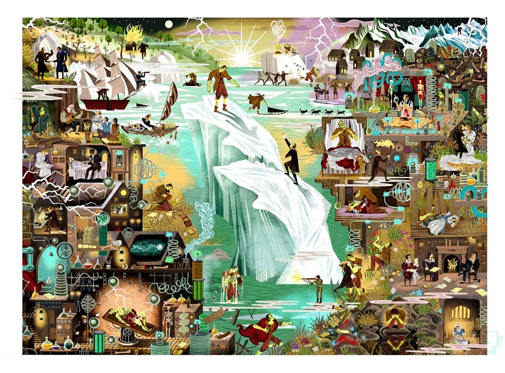 The World of Frankenstein 1000 Piece Puzzle - Stomping Grounds