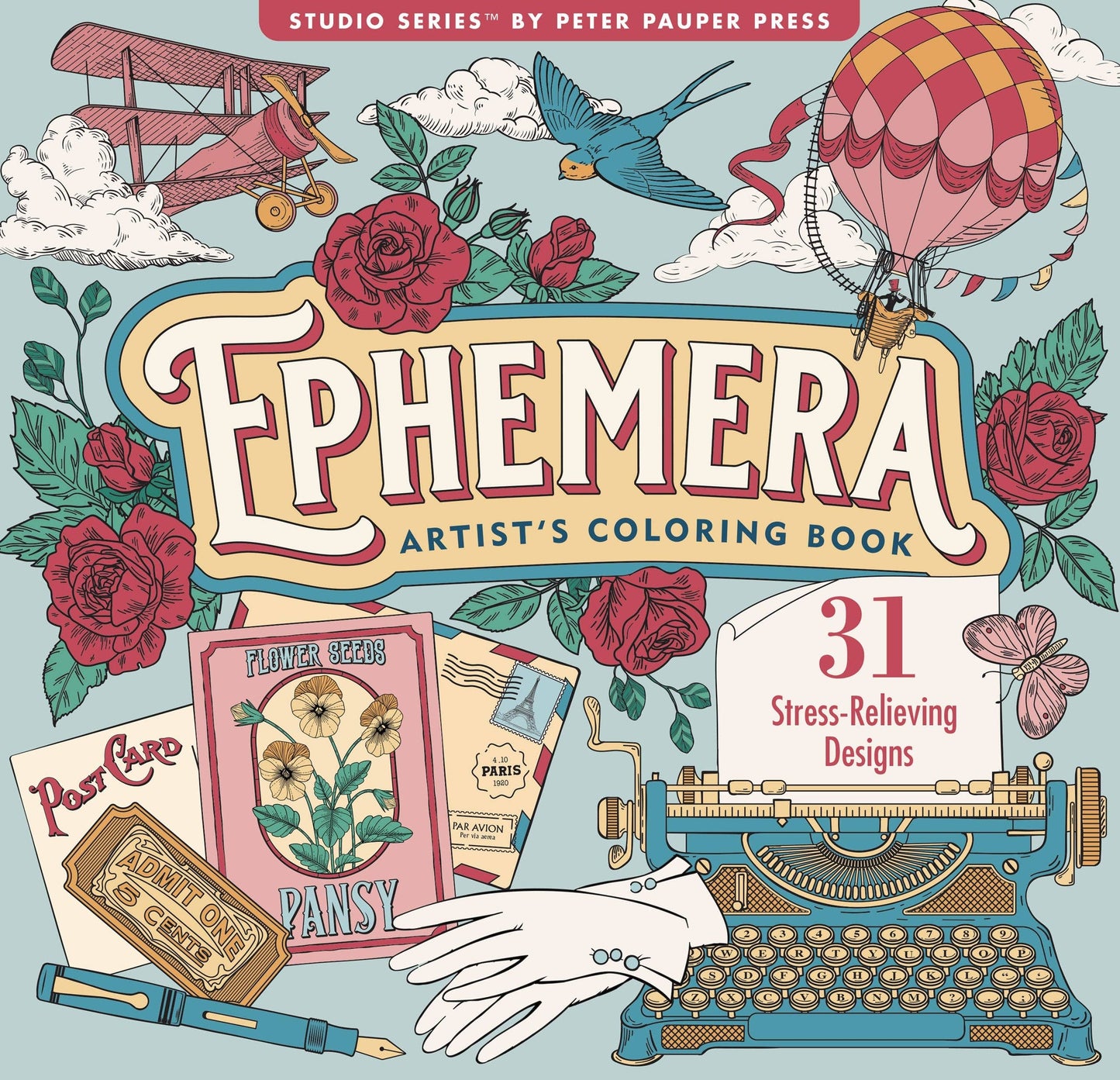 Peter Pauper Press - Ephemera Adult Coloring Book