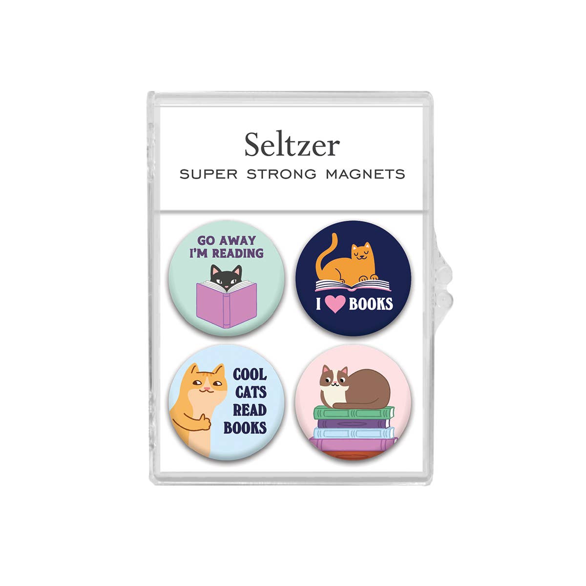 Seltzer Goods - Cats Reading Magnet Set