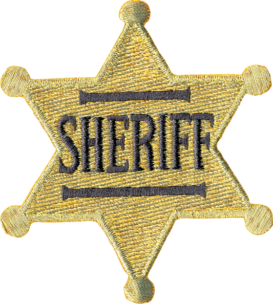 Patch - Sheriff's Badge - Old Fashioned Retro Style Western