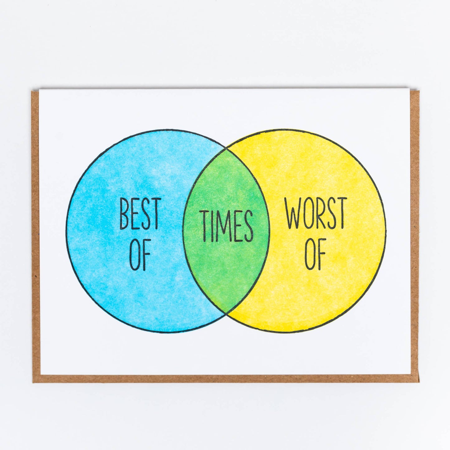 Lady Pilot Letterpress - Best/Worst Times Greeting Card