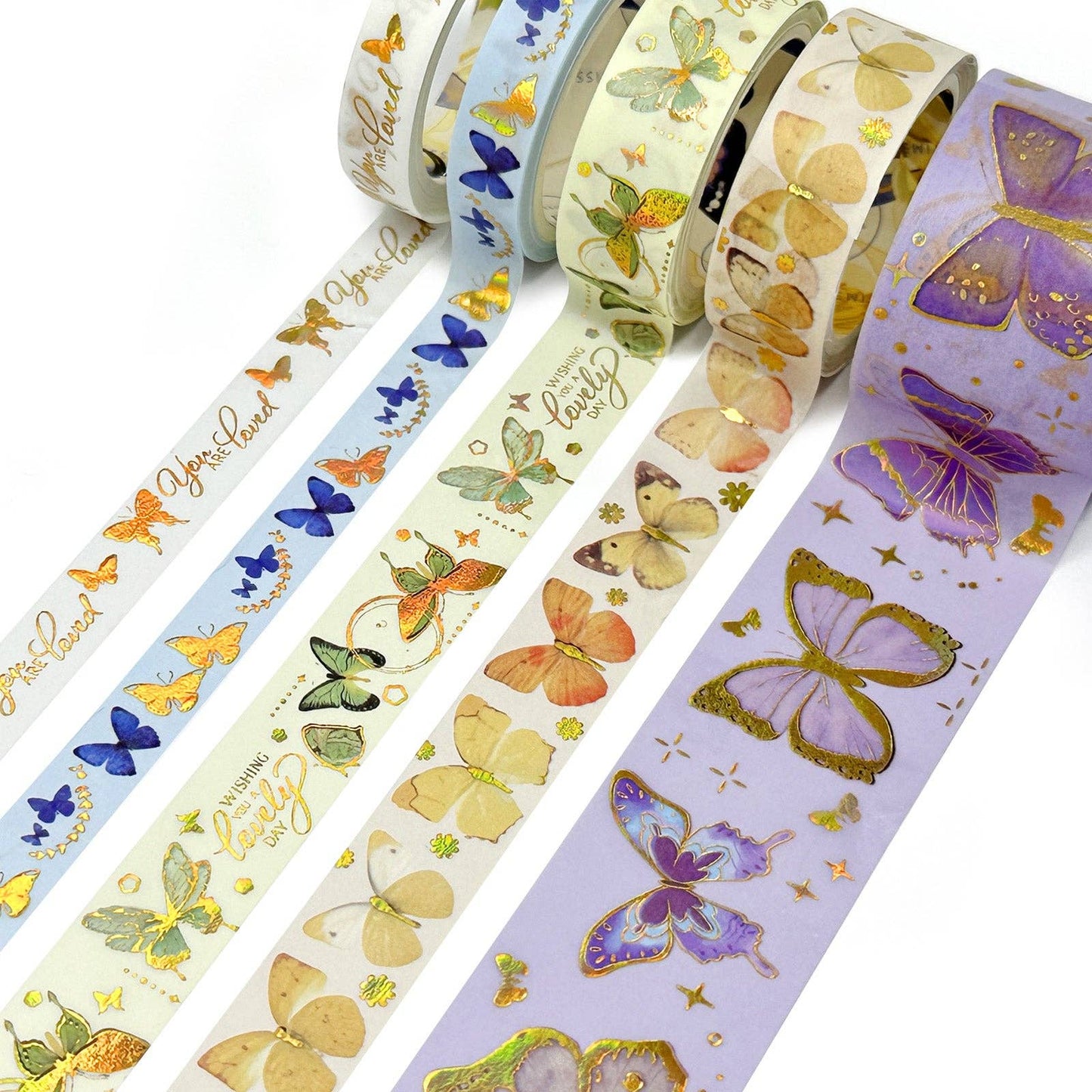 Wrapables.com - Wrapables Decorative Gold Foil Washi Tape Box Set for Arts & Crafts, Scrapbooking, Stationery, Diary (10 Rolls): Gold Embellishment