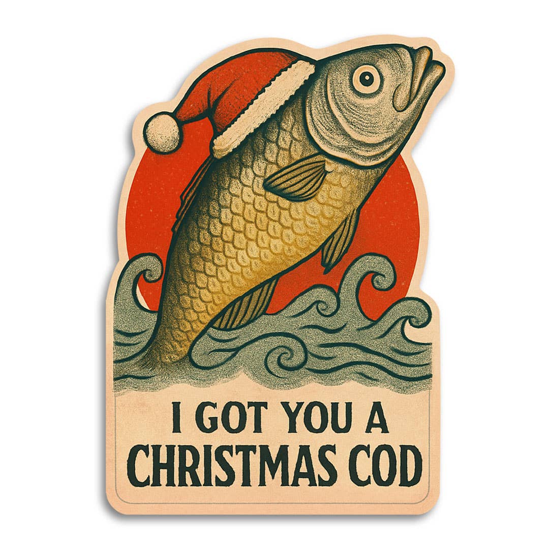 I Got You a Christmas Cod - Funny Die Cut Christmas Card