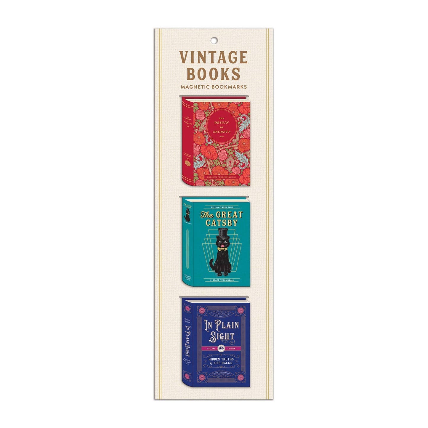 Vintage Books Shaped Magnetic Bookmarks - Chronicle Books