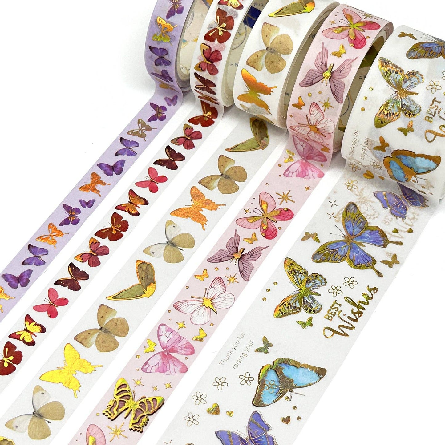 Wrapables.com - Wrapables Decorative Gold Foil Washi Tape Box Set for Arts & Crafts, Scrapbooking, Stationery, Diary (10 Rolls): Gold Embellishment