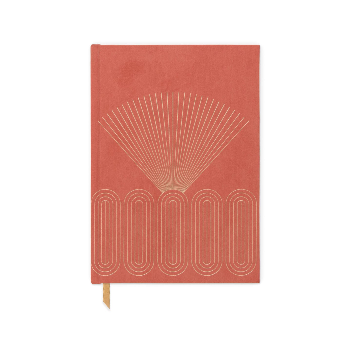 Suede Journal - Terracotta Radiant Rays