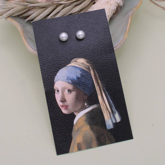 ZAD - The Girl with a Pearl Post Earrings