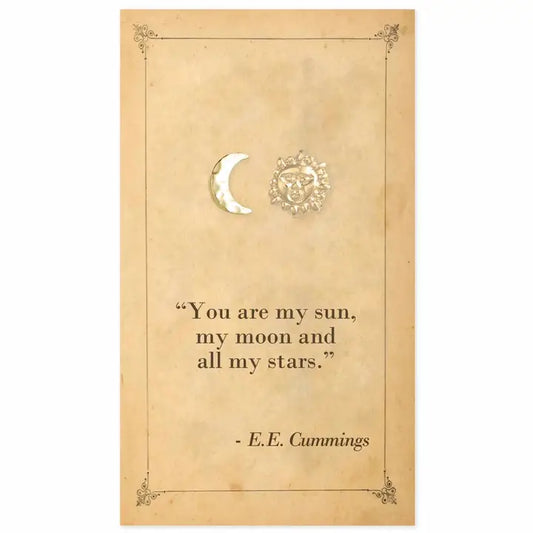 ZAD Literary Quotes Celestial Earrings