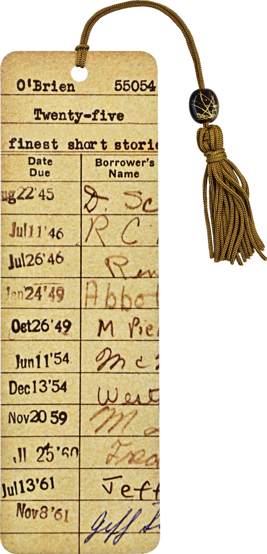 Peter Pauper Press - Vintage Library Card Beaded Bookmark